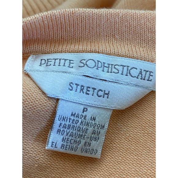 Petite Sophisticate Orange Cotton Spandex Vintage Cardigan Shell Set Size P EUC - Picture 14 of 16
